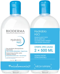 BIODERMA HYDRABIO H2O Woda Micelarna 1+1 - 500 ml x2