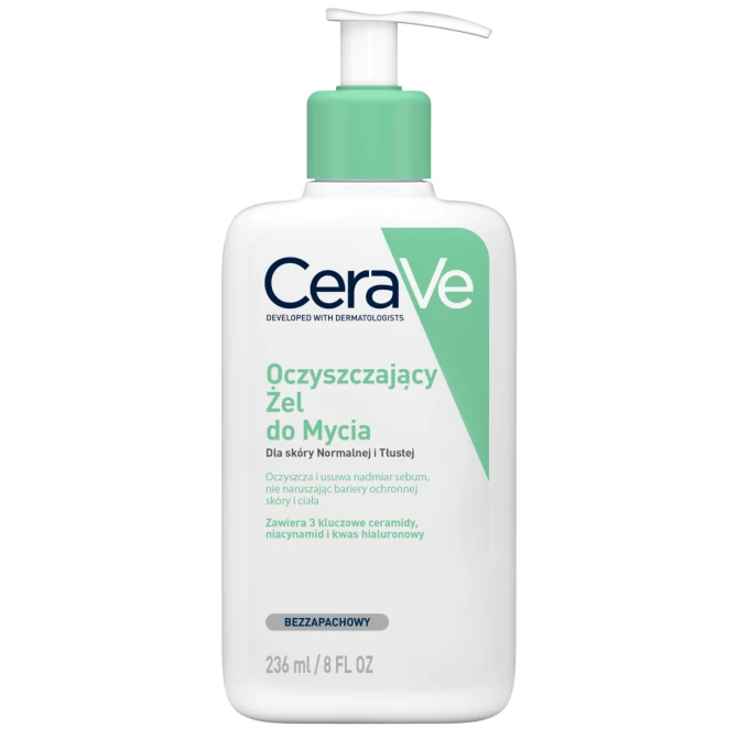 CERAVE Oczyszczający Żel Do Mycia Skóry Normalnej I Tłustej - 236 ml (id: 1600)