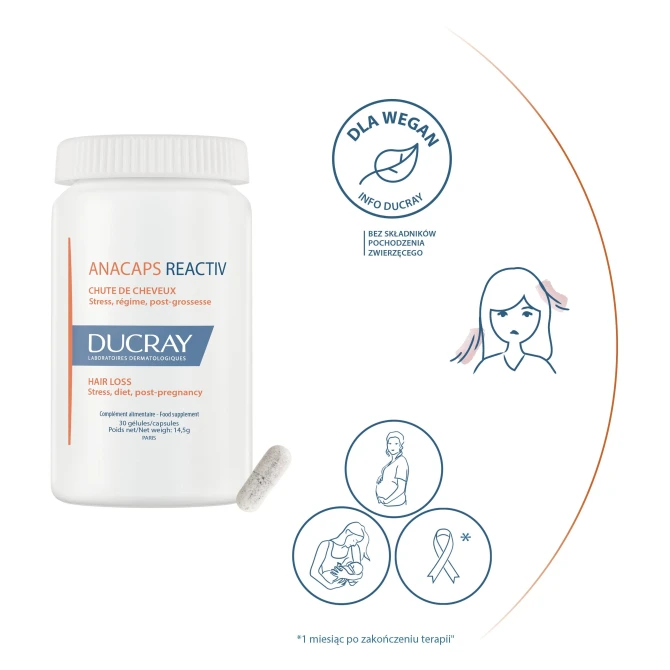 DUCRAY ANACAPS REACTIV Suplement diety - 30 kapsułek (id: 72480)