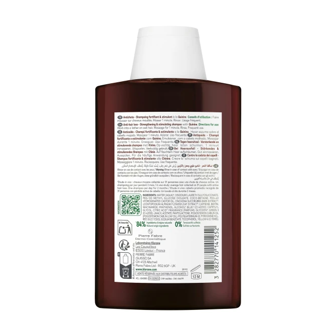 KLORANE Przeciw Wypadaniu Włosów Szampon Wzmacniający I Stymulujący Z Chininą - 200ml
