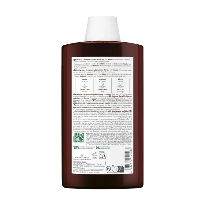 KLORANE Przeciw Wypadaniu Włosów Szampon Wzmacniający I Stymulujący Z Chininą - 400ml (id: 45174)