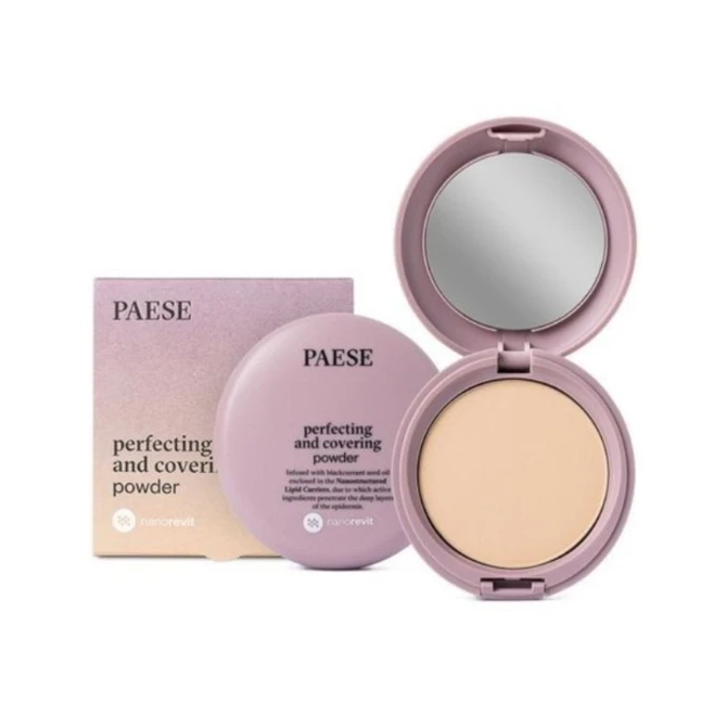 PAESE Nanorevit Perfecting and Covering Powder puder upiększająco-kryjący 04 Warm Beige 9g (id: 7146)