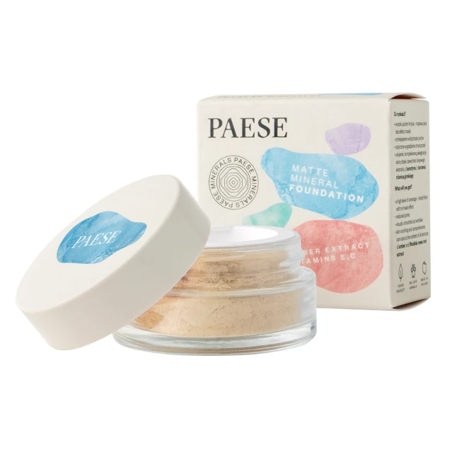 PAESE Minerals matujący podkład mineralny 104W Honey 7g (id: 4122)