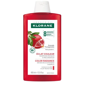 KLORANE PROMIENNOŚĆ KOLORU Szampon przedłużający trwałość i intensywność koloru z granatem - 400ml