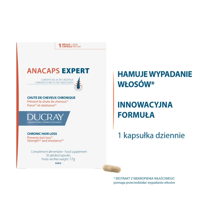 DUCRAY ANACAPS EXPERT Suplement diety na wypadanie włosów - 30 kapsułek (id: 72481)