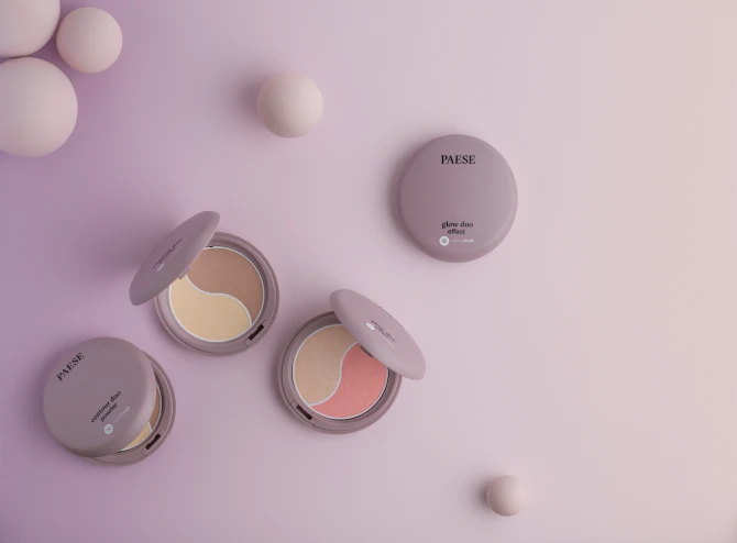 PAESE Nanorevit Glow Duo Effect puder rozświetlający i róż do policzków 100 4.5g (id: 7168)