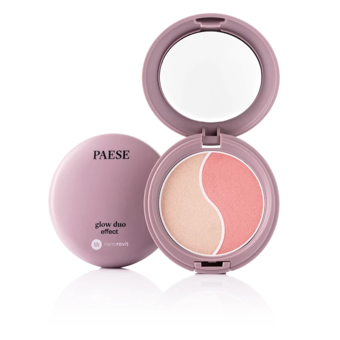 PAESE Nanorevit Glow Duo Effect puder rozświetlający i róż do policzków 100 4.5g (id: 7168)