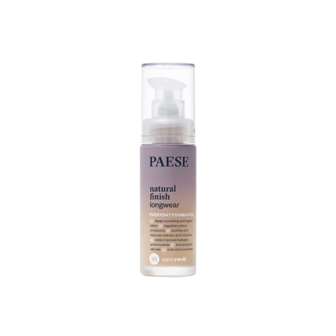PAESE Nanorevit Natural Finish Longwear Everyday Foundation długotrwały podkład o naturalnym wykończeniu 2.5 Sand Beige 30ml (id: 42781)