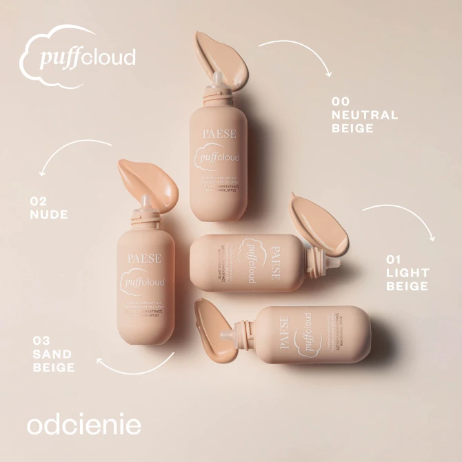 PAESE Puff Cloud podkład do twarzy z efektem blur 02 Nude 37ml (id: 72726)