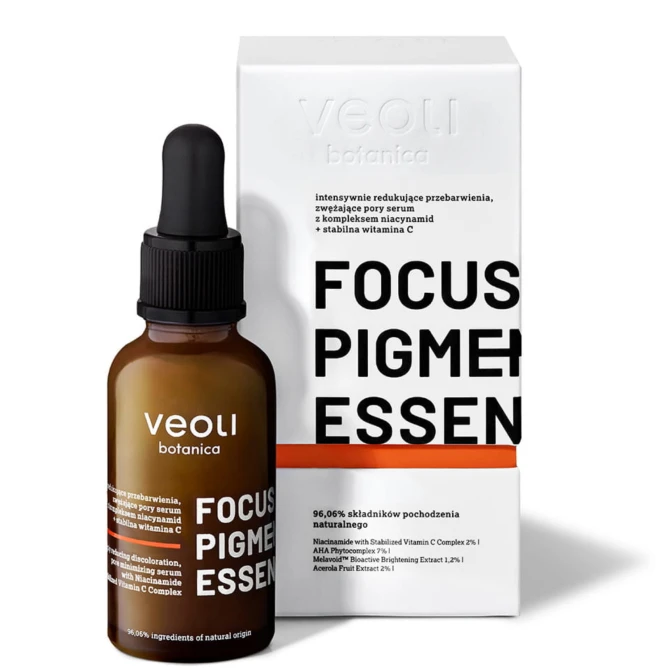 VEOLI BOTANICA Focus Pigmentation Essence intensywnie redukujące przebarwienia i zwężające pory serum z kompleksem niacynamid + witamina C - 30ml (id: 34511