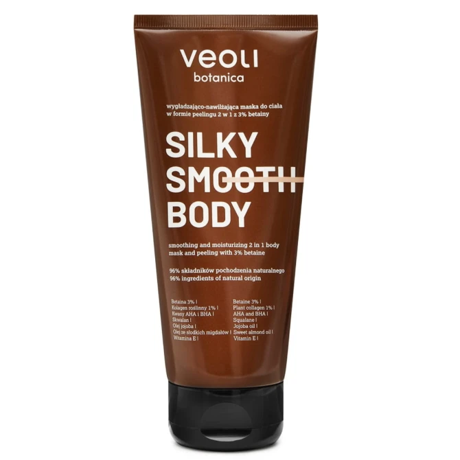 VEOLI BOTANICA Silky Smooth Body wygładzająco-nawilżająca maska do ciała w formie peelingu - 180ml (id: 38326)