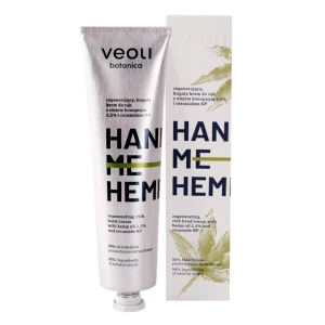 VEOLI BOTANICA Hand Me Hemp regenerujący krem do rąk z olejem konopnym 2.5% i ceramidem NP - 75ml