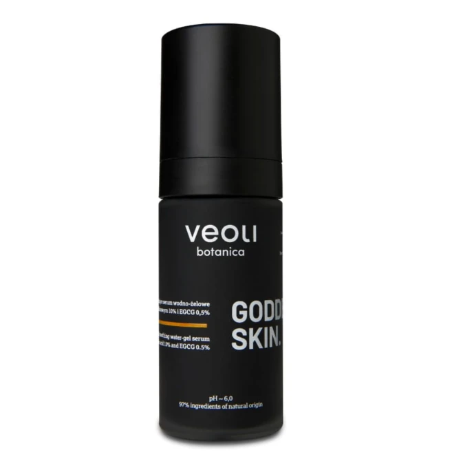 VEOLI BOTANICA Goddess Skin rozjaśniająco-kojące serum wodno-żelowe z etylowanym kwasem askorbinowym 10% i egcg 0.5% - 30ml (id: 61657)