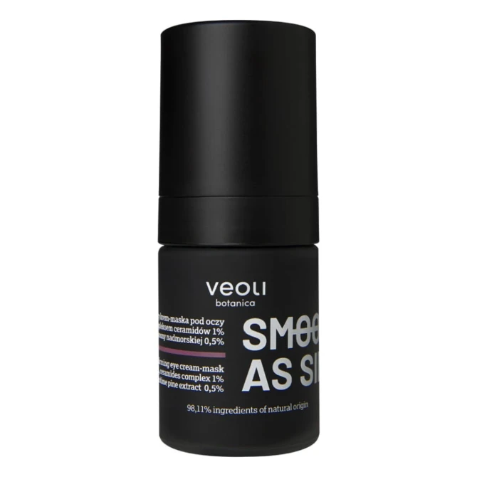 VEOLI BOTANICA Smooth As Silk naprawczo-ujędrniający krem-maska pod oczy z trehalozą 5% kompleksem ceramidów 1% i ekstraktem z sosny nadmorskiej 0.5% - 15ml (id: 61670)