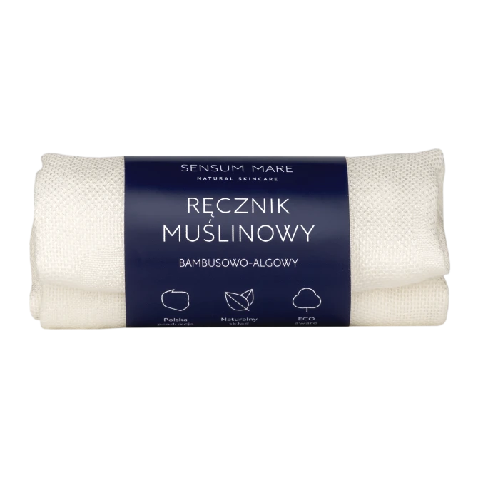 SENSUM MARE ALGOPURE Ręcznik muślinowy bambusowo-algowy do twarzy 1 szt. (id: 72723)