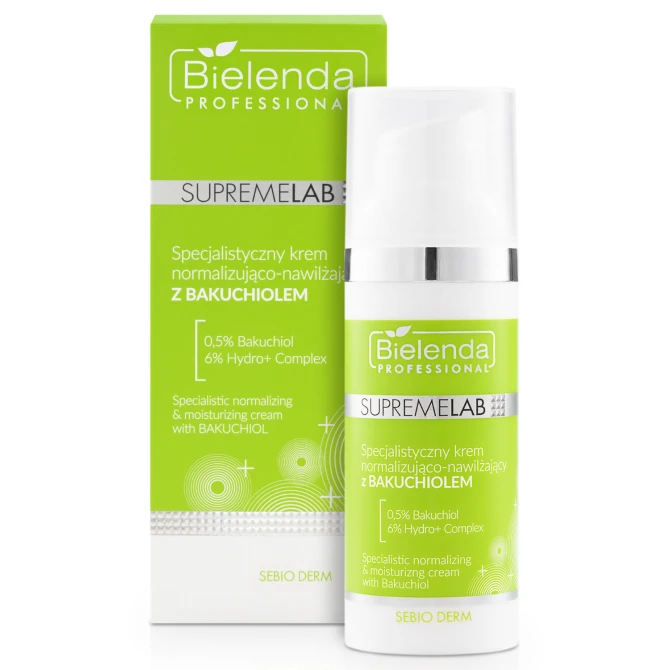 BIELENDA PROFESSIONAL SupremeLab Sebio Derm Specjalistyczny Krem Normalizująco-Nawilżający z bakuchiolem - 50ml (id: 18556)