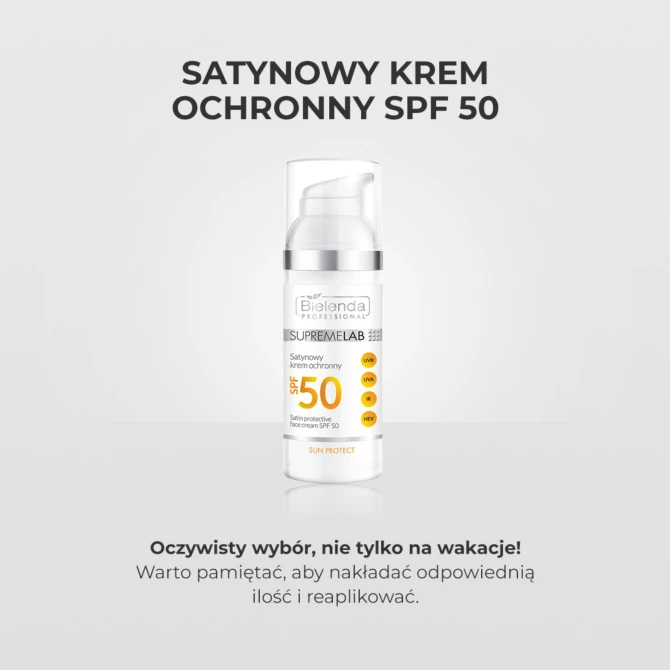 BIELENDA PROFESSIONAL SupremeLab Sun Protect Satynowy Krem Ochronny do twarzy SPF50 - 50ml (id: 12203)