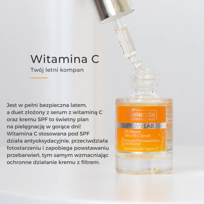 BIELENDA PROFESSIONAL SupremeLab Energy Boost Rozjaśniające Serum z ultrastabilną witaminą C - 15ml (id: 13408)