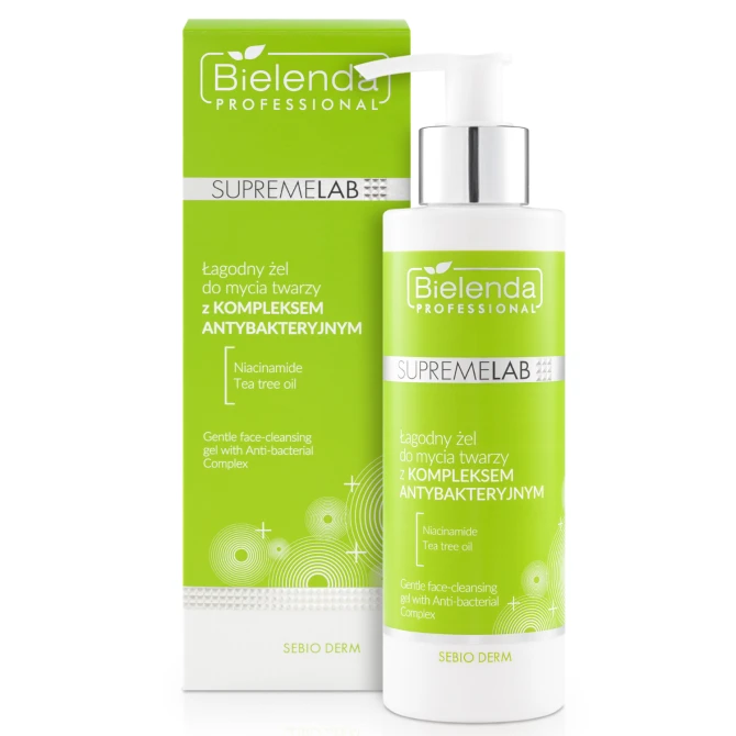 BIELENDA PROFESSIONAL SupremeLab Sebio Derm Łagodny Żel Do Mycia Twarzy z kompleksem antybakteryjnym - 200g (id: 18554)