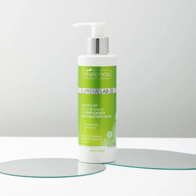 BIELENDA PROFESSIONAL SupremeLab Sebio Derm Łagodny Żel Do Mycia Twarzy z kompleksem antybakteryjnym - 200g (id: 18554)