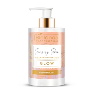 BIELENDA PROFESSIONAL Sensory Skin rozświetlający koncentrat do dłoni i ciała Glow - 300ml