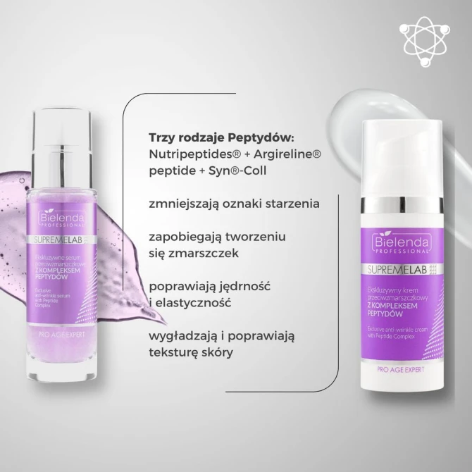 BIELENDA PROFESSIONAL SupremeLab Pro Age Expert ekskluzywne serum przeciwzmarszczkowe z kompleksem peptydów - 30ml (id: 13406)