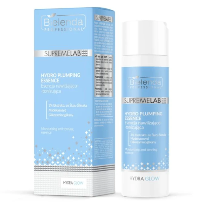 BIELENDA PROFESSIONAL SupremeLab Hydra Glow Esencja tonizująco-nawilżająca z ekstraktem ze śluzu ślimaka 200 ml