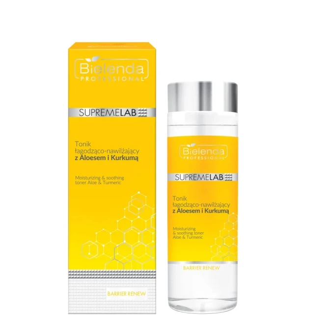 BIELENDA PROFESSIONAL SupremeLab Barrier Renew Tonik łagodząco-nawilżający z aloesem i kurkumą 200 ml