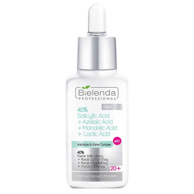 BIELENDA PROFESSIONAL Anti-Acne 40% kwas salicylowy + kwas azelainowy + kwas migdałowy + kwas mlekowy pH 2 20+ 30g (id: 13420)