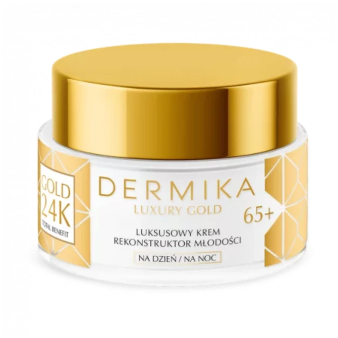 DERMIKA Luxury Gold 24K Luksusowy Krem Rekonstruktor Młodości 65+ - 50ml (id: 57037)