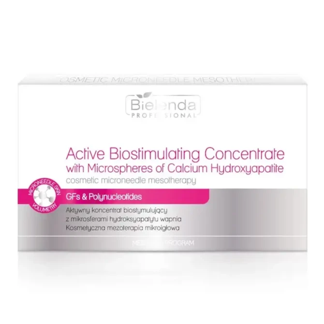BIELENDA PROFESSIONAL MESO MED Zestaw aktywnych koncentratów biostymulujących z mikrosferami hydroksyapatytu wapnia 10x3ml