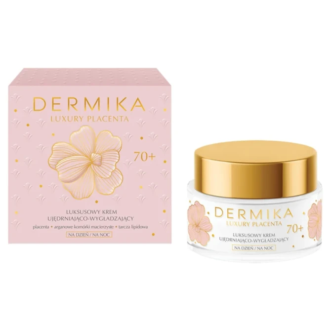 DERMIKA LUXURY PLACENTA Krem Ujędrniająco-Wygłądzający 70 + na dzień i na noc - 50ml (id: 73239)