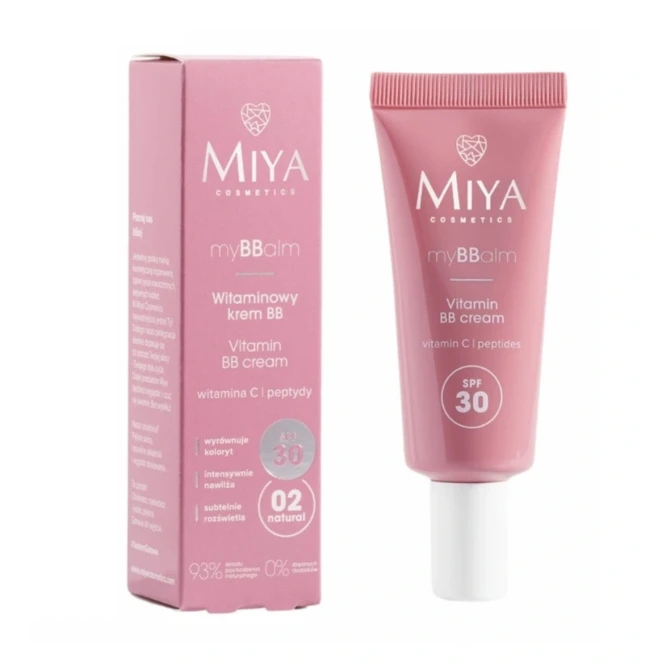 MIYA Cosmetics MyBBalm Witaminowy Krem BB SPF30 02 Natural - 30ml (id: 73278)