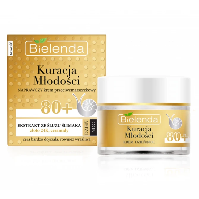 BIELENDA Kuracja Młodości Naprawczy Krem Przeciwzmarszczkowy 80+ dzień/noc - 50ml (id: 73243)
