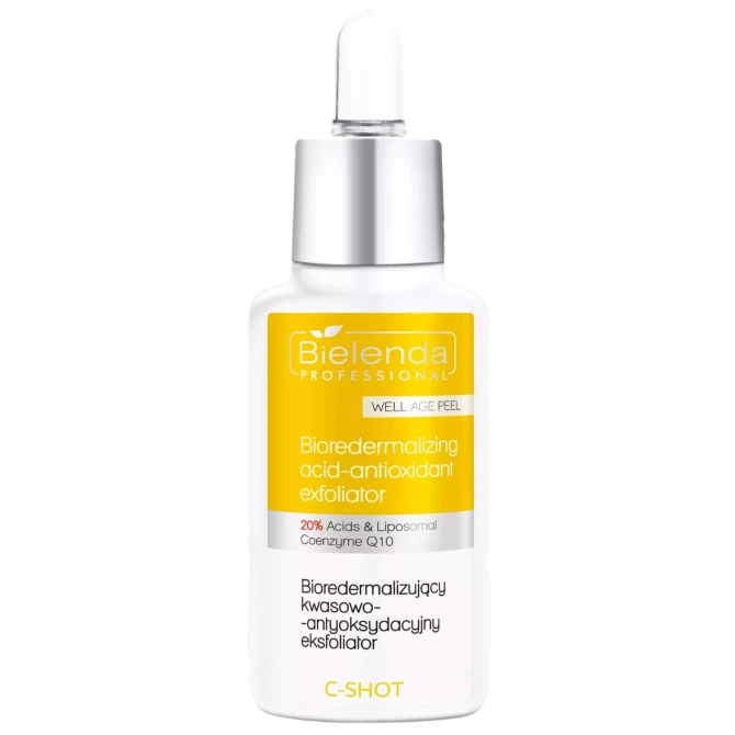 BIELENDA PROFESSIONAL C-Shot Well Age Peel Bioredermalizujący kwasowo-antyoksydacyjny eksfoliator 20% 30 ml