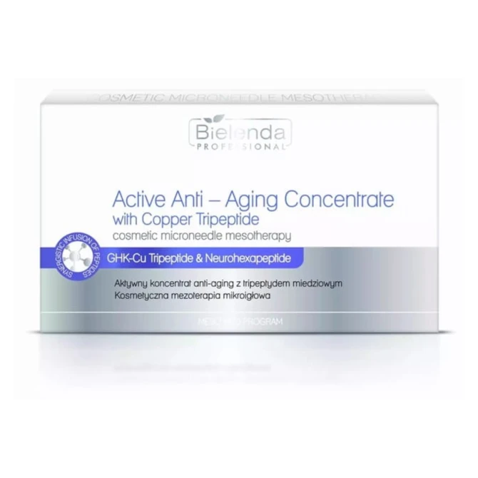 BIELENDA PROFESSIONAL MESO MED Zestaw aktywnych koncentratów anti-aging z tripeptydem miedziowym 10x3ml