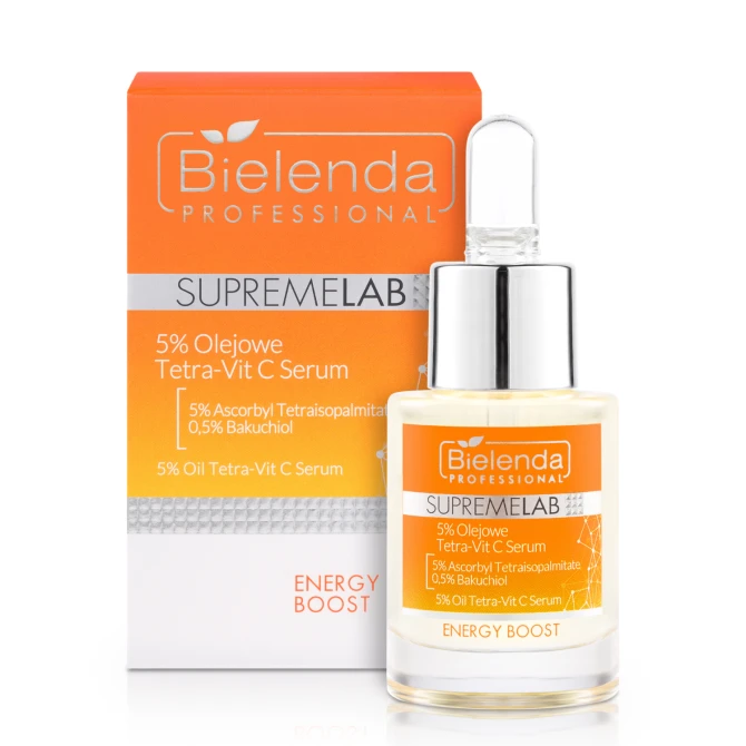 BIELENDA PROFESSIONAL SupremeLab Energy Boost 5 % Olejowe Tetra-Vit C Serum - 15ml (id: 13388)