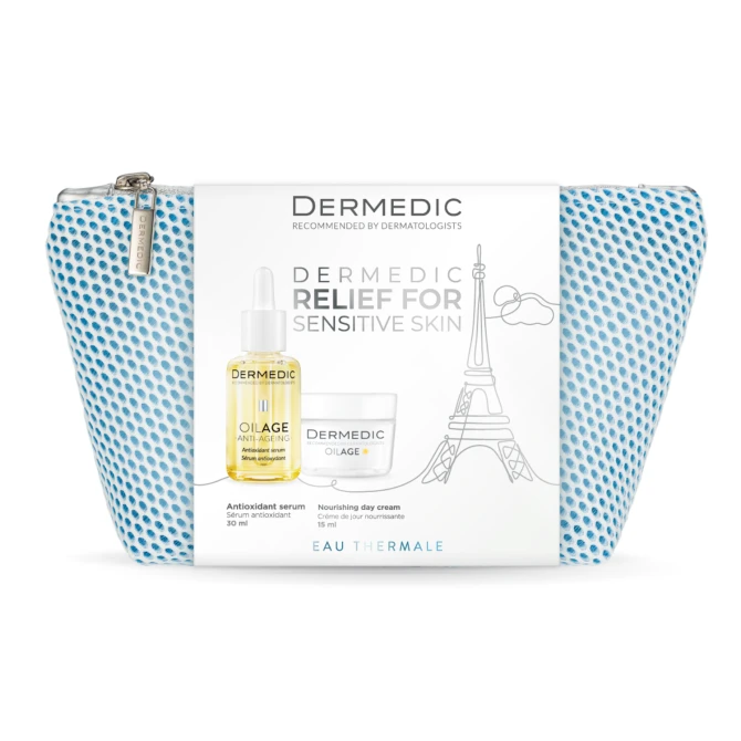 DERMEDIC OILAGE Zestaw: Serum antyoksydacyjne 30ml + Odżywczy krem na dzień 15ml