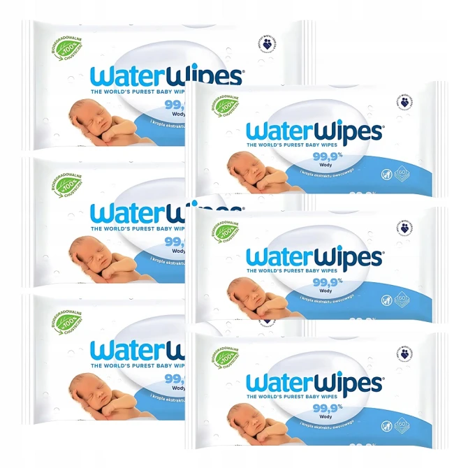 WaterWipes BIO chusteczki nawilżane dla dzieci 6×60szt (id: 73695)