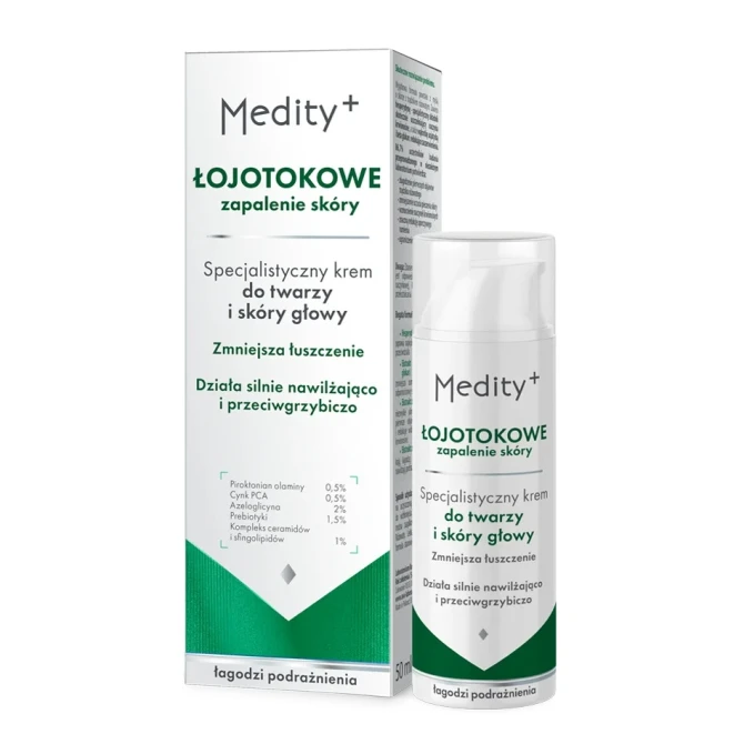 Medity+ Łojotokowe Zapalenie Skóry specjalistyczny krem do twarzy i skóry głowy - 50ml (id: 73772)