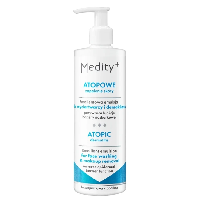 Medity+ Atopowe Zapalenie Skóry emolientowa emulsja do mycia twarzy i demakijażu - 200ml (id: 73775)