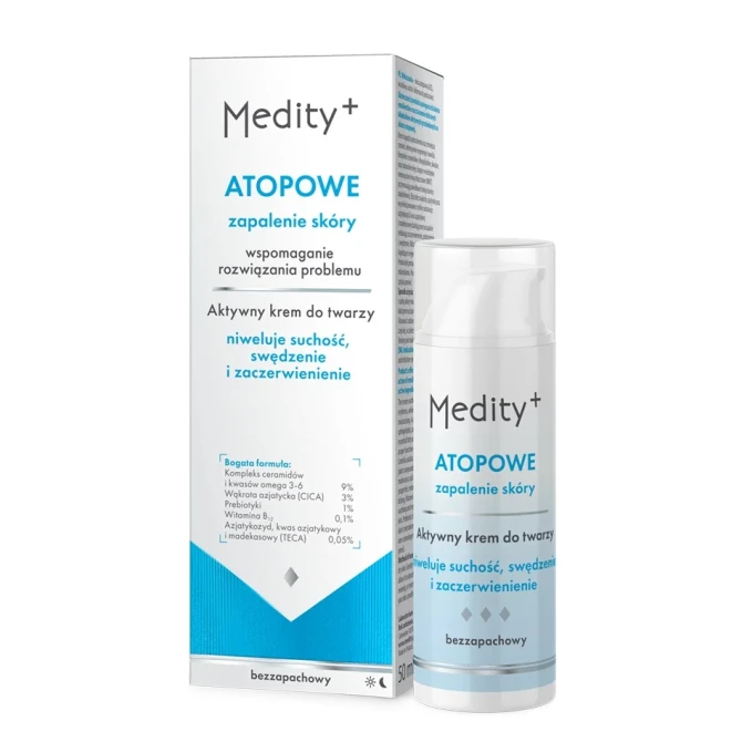 Medity+ Atopowe Zapalenie Skóry aktywny krem do twarzy 50ml (id: 73777)