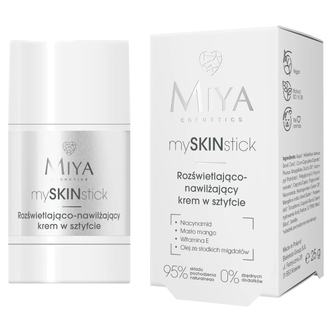 MIYA COSMETICS mySKINstick Rozświetlająco-nawilżający krem w sztyfcie - 25g