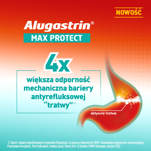 ALUGASTRIN Max Protect, przeciwrefluksowa zawiesina doustna, saszetki - 10x10ml