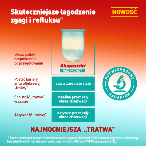 ALUGASTRIN Max Protect, przeciwrefluksowa zawiesina doustna, saszetki - 10x10ml