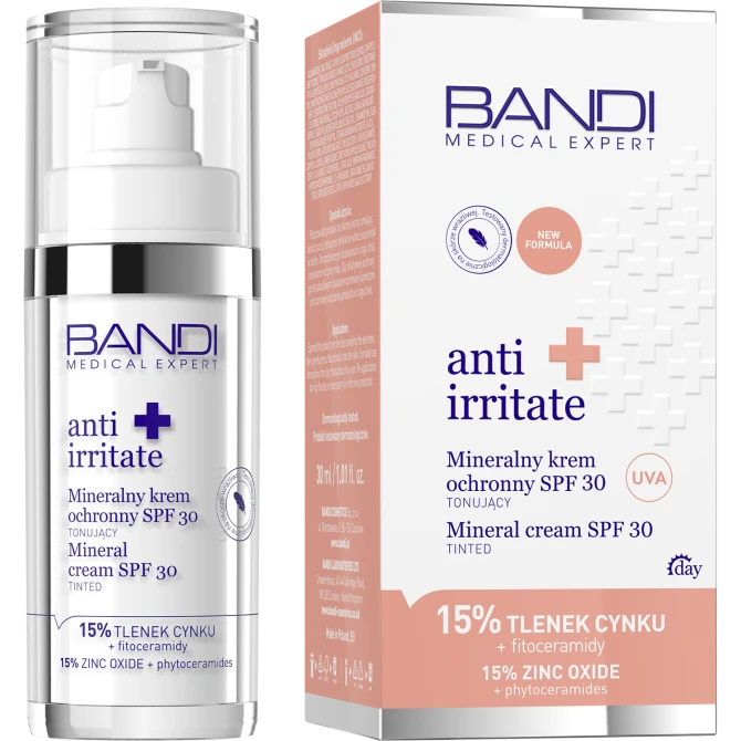 BANDI Medical Expert Anti Irritate Mineralny krem ochronny SPF30 tonujący - 30ml (id: 74164)
