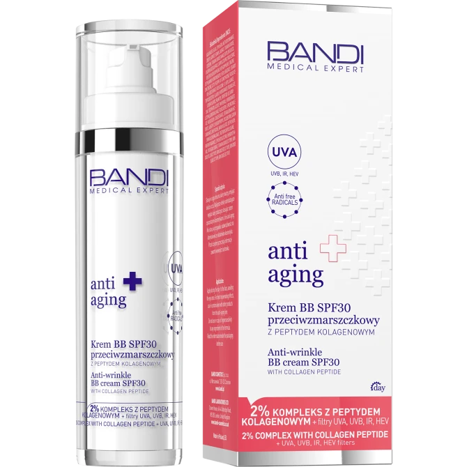 BANDI Medical Expert anti aging Krem BB SPF30 przeciwzmarszkowy z peptydem - 50ml