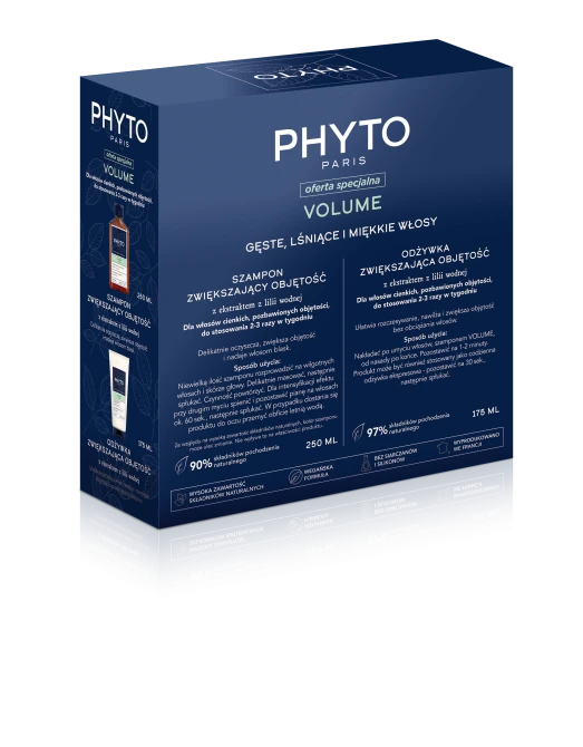PHYTO VOLUME Zestaw: szampon zwiększający objętość 250 ml + odżywka 175 ml