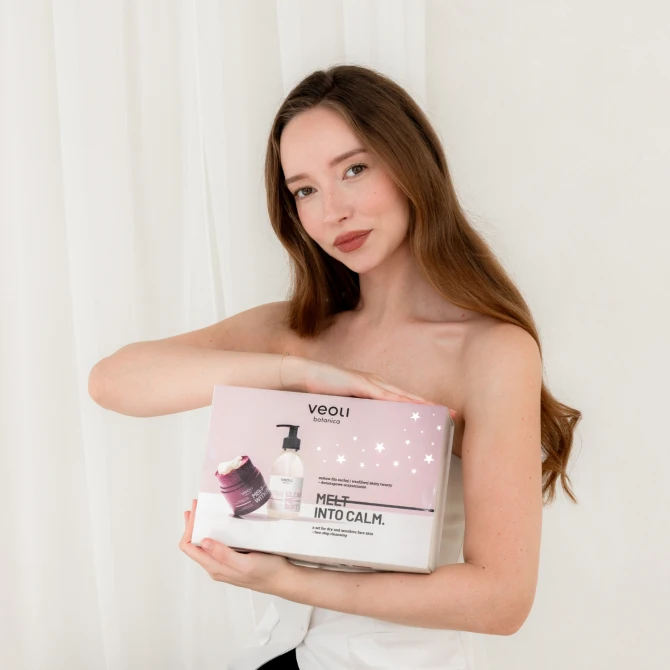 VEOLI BOTANICA Melt Into Calm Zestaw: masełko do demakijażu 40g + żel nawilżający 190ml