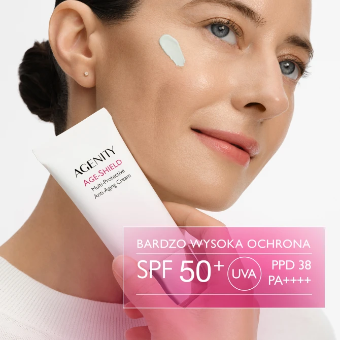 AGENITY AGE-SHIELD Multi-Ochronny Krem Przeciwstarzeniowy SPF50+ - 50ml